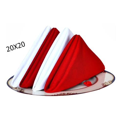 Kit com 4 Guardanapo de Tecido 20x20 Acabamento Bainha Oxford