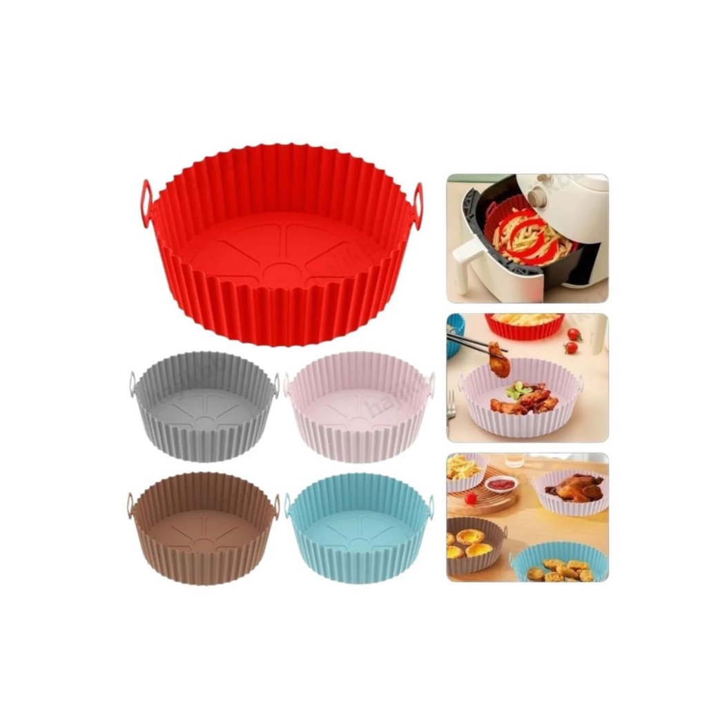 Cesto para Air Fryer Forma Protetor De Silicone Fritadeira Antiaderente