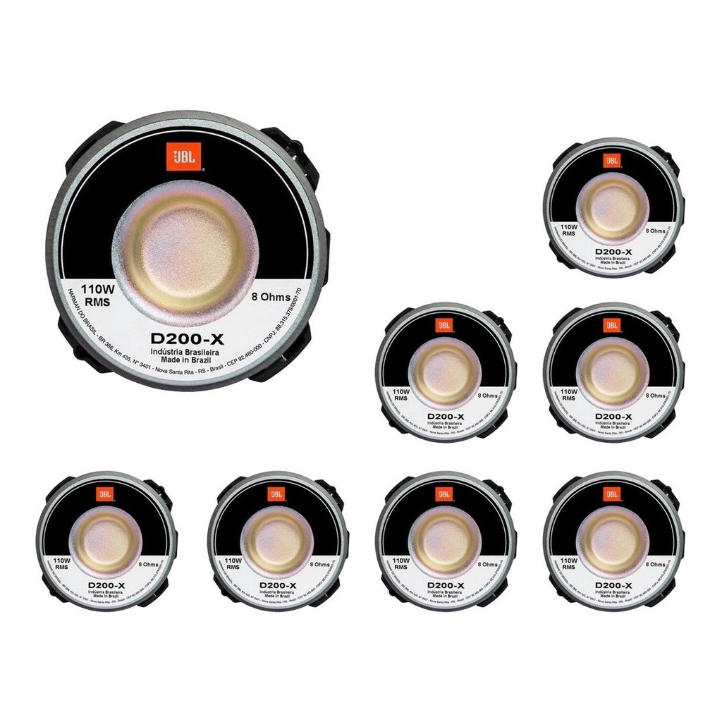 Kit 8 Driver Jbl D200-x 110 Rms D 200 Corneta Selenium Novo