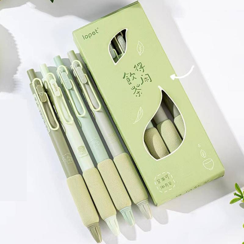 4Pcs/Pack Cute matcha Gel Pen Para Escrita Escolar Chá Verde Kawaii Café Cappuccino Mocha Neutral Material De Escritório Crianças Papelaria Presente em Oferta na Shopee