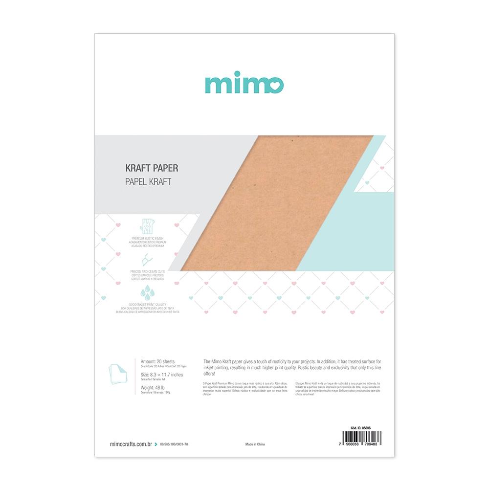 Papel Kraft Mimo - A4 - 180 gr - 20 unds em Oferta na Shopee