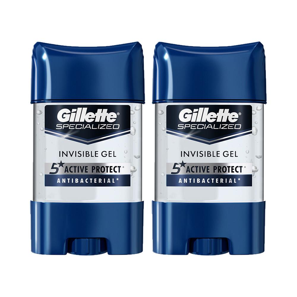 Kit 2 Desodorante Antitranspirante Gillette Specialized Antibacterial Gel 82g em Oferta na Shopee