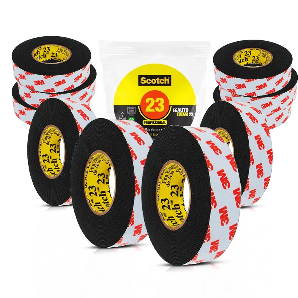 Kit 10 Fitas Isolantes 3M Auto fusão 19mm x 10m | Ideal p/ Emendas Elétricas, Cabos e Alta Tensão em Oferta na Shopee