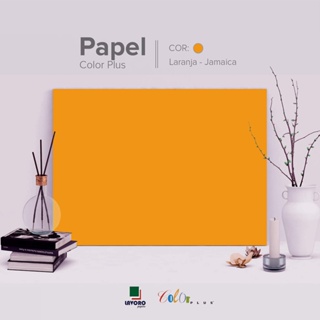 Papel Color Plus 180g A4 - Laranja (Jamaica) - 27 Folhas em Oferta na Shopee
