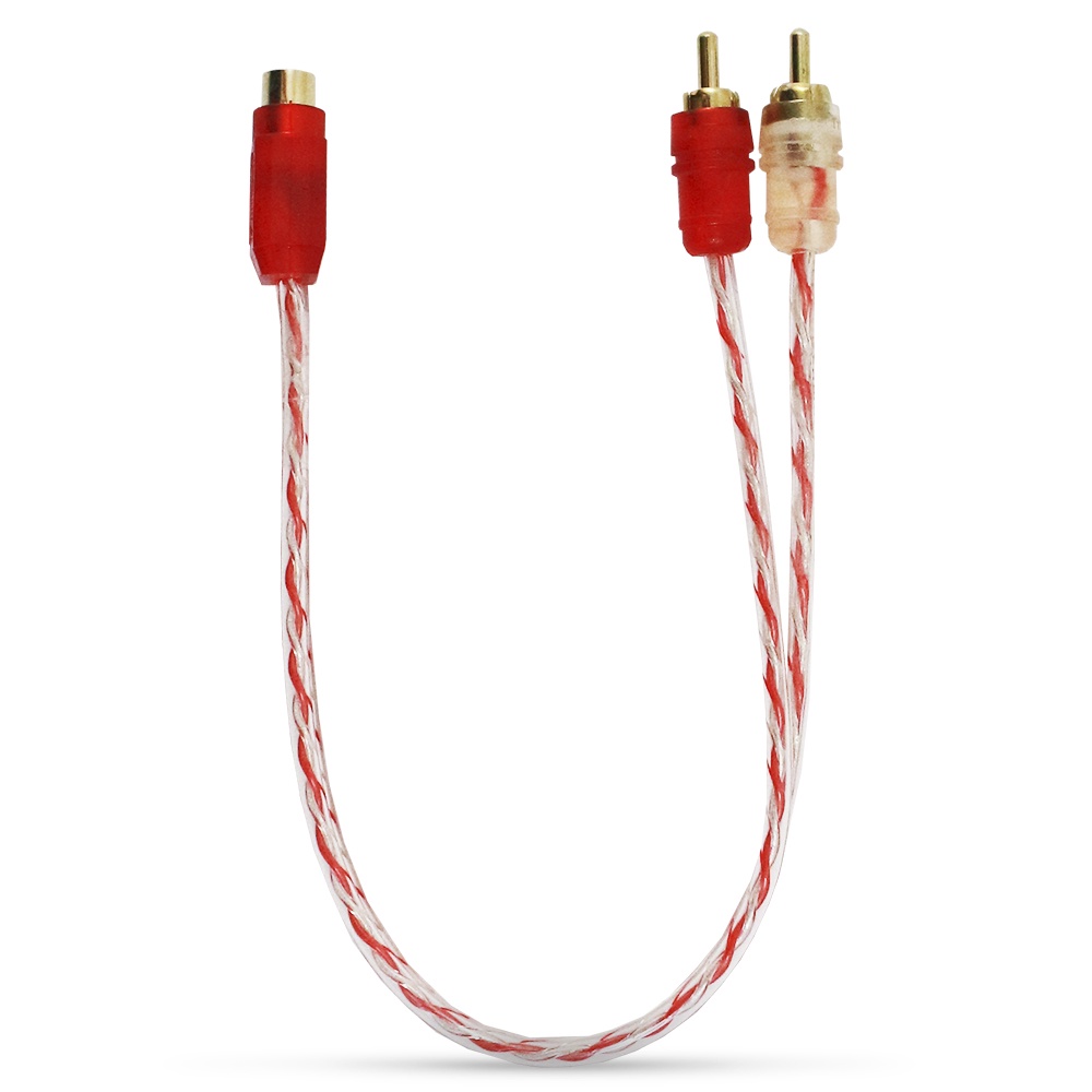 Cabo Rca Automotivo Blindado E-Tech 26,5 Cm Y 2 Machos 1 Fêmea Flexível Conectores Alta Pressão Banhados Ouro 2M 1F em Oferta na Shopee