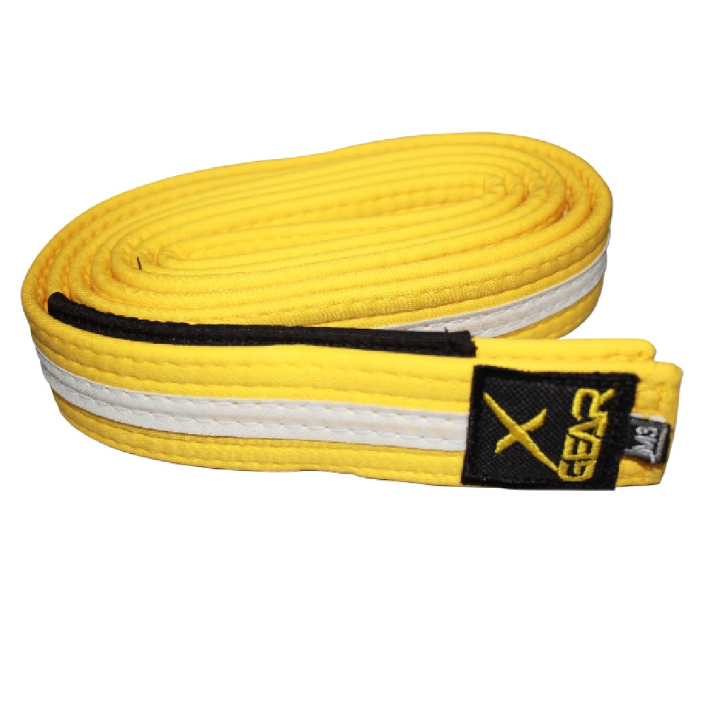 Faixa Amarelo com Branco Jiu Jitsu amarela com ponta - XGear