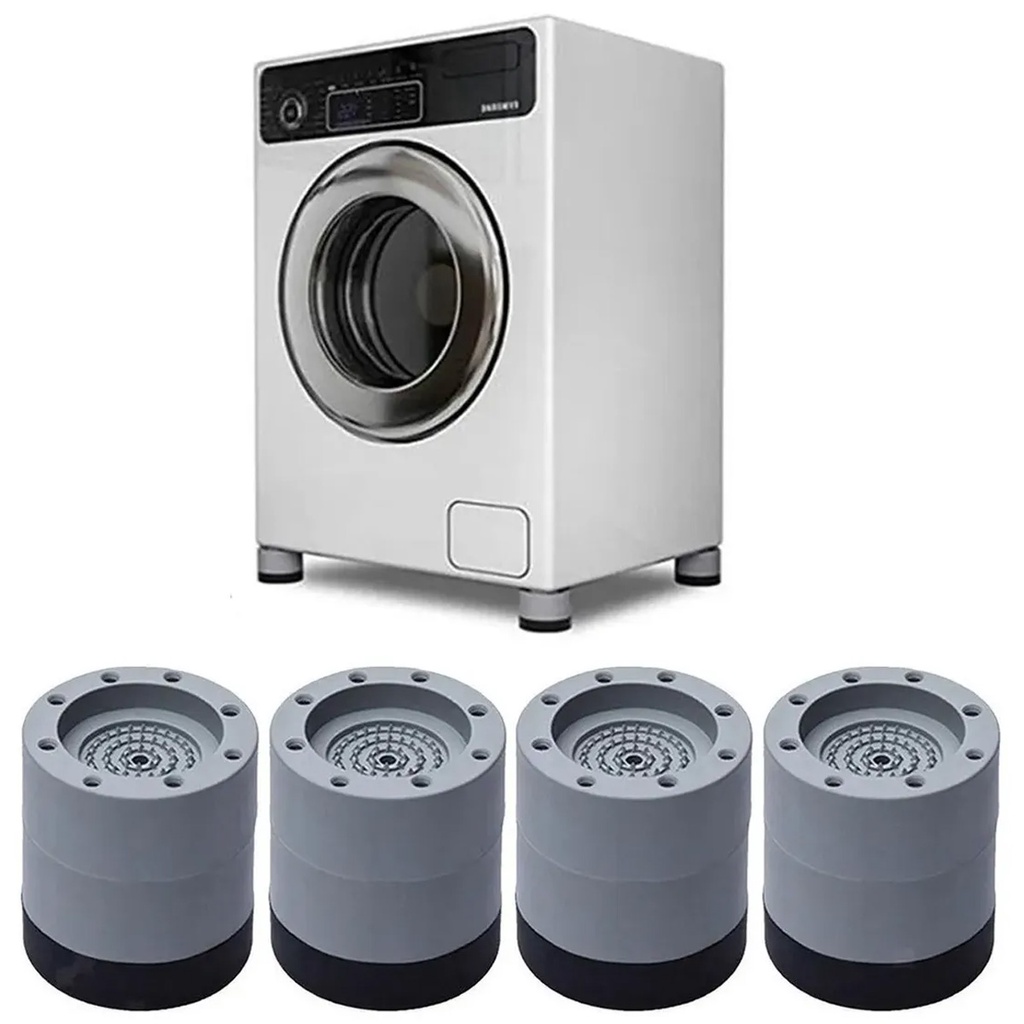 Kit 04 Suporte Pé Para Máquina de Lavar Seca Secadora Anti Vibração  Colina Shop Kolling Sell
