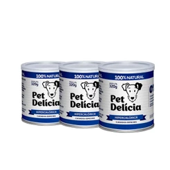 KIT 3 Ração Úmida Pet Delícia Cães Hipercalórica - 320g