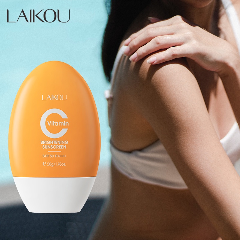 LAIKOU Protetor Solar UV Vitamina C Brilhante SPF50 PA + + Suncream 50g - Beauty