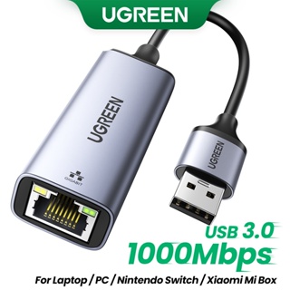 Placa De Rede UGREEN USB Ethernet Adaptador USB3.0 1000Mbps RJ45 Gigabit Para Laptop Xiaomi Mi Box S Nintendo Switch em Oferta na Shopee