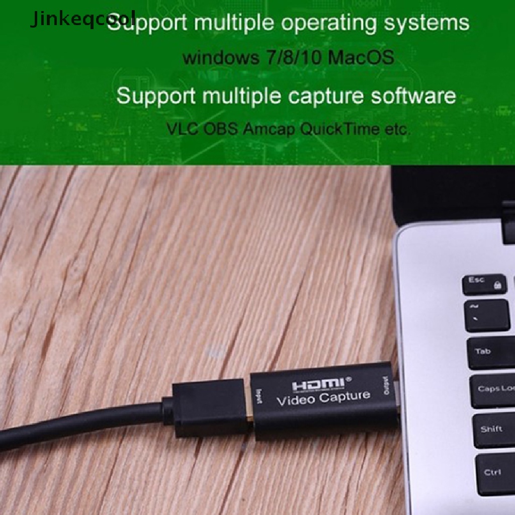 Placas De Captura De Vídeo Jqbr Adaptador Áudio HDMI Para USB 3.0 Definição 4K Record QDD