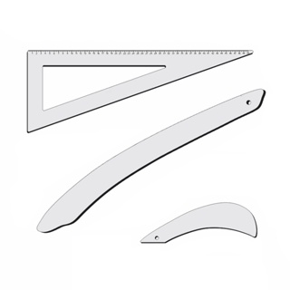 Kit 3 Réguas De Modelagem Acrílico Patchwork Modelista em Oferta na Shopee