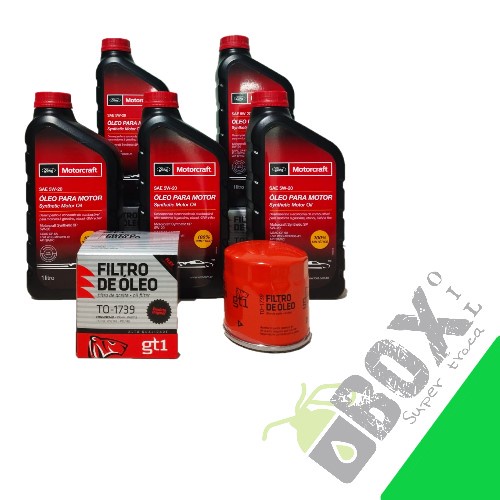 Kit troca de óleo FORD (Ecosport, Focus, Fusion, New Fiesta) Motorcraft 5w20