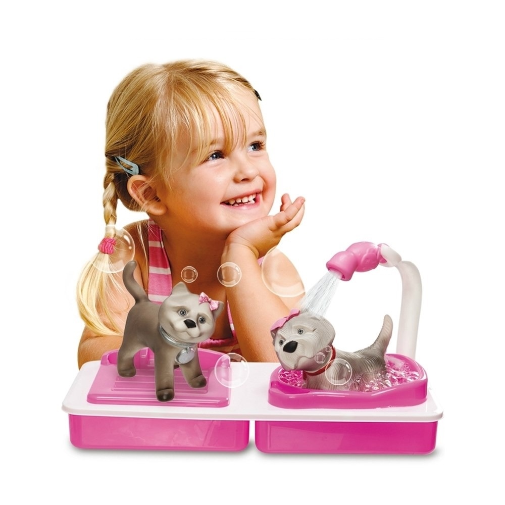 Gatinho Meu Pet Shop Com Duchinha Que Sai Agua - Anjo Brinquedos