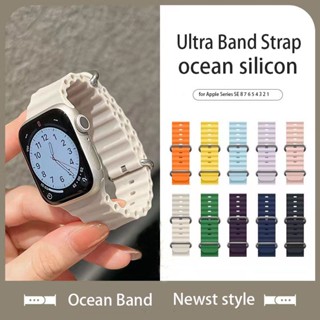 2023 Pulseira Oceânica Para Relógios Apple Série 8 Ultra 49mm 45mm 41mm Smartwatch Relógio Inteligente 44mm 40m 42mm 38mm iWatch serie 8 7 6 se 5 Acessórios