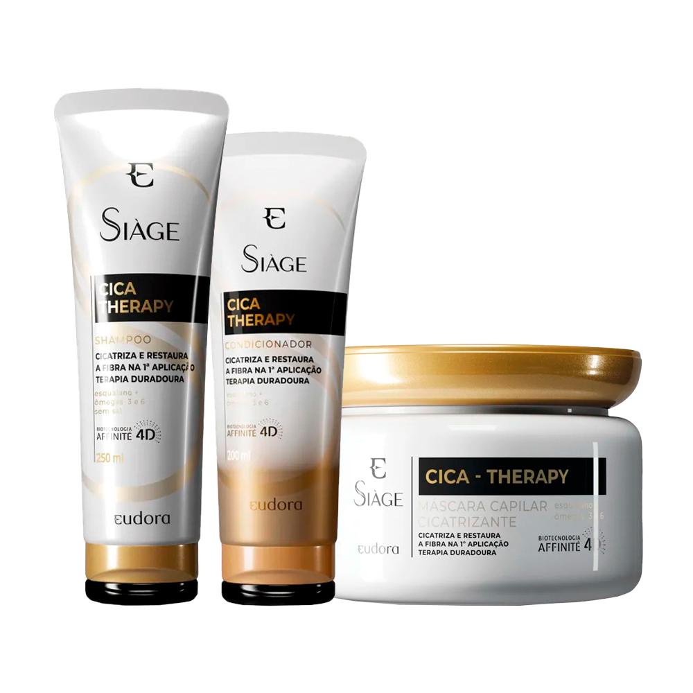 Kit Eudora Siáge Cica Therapy - Shampoo e Condicionador e Máscara - Beauty