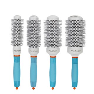 Pente De Cabelo De Ion De Cerâmica Profissional Escova Cabeleireiro Redondo Enrolado Rolos Ferramentas Azul em Oferta na Shopee