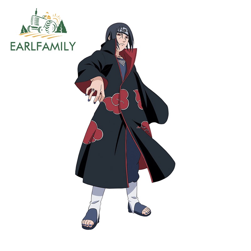 EARLFAMILY Adesivo De Carro Naruto , 13cm x 6.3cm , Scooter , Janelas , Deriva , SUV , À Prova D'água , PVC , Decalque ,
