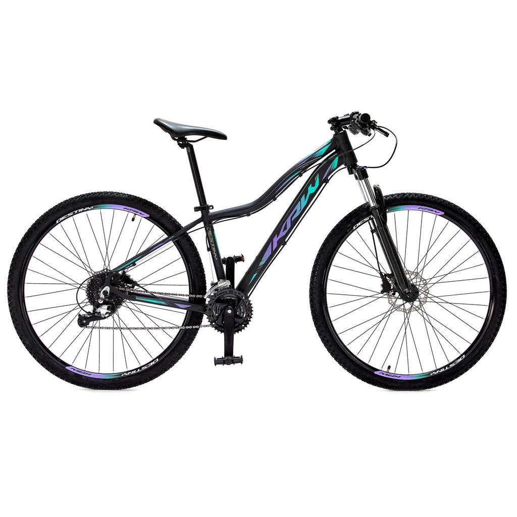 Bicicleta Aro 29 KRW Destiny Alumínio 27 Vel Freio a Disco Hidráulico SX42 em Oferta na Shopee