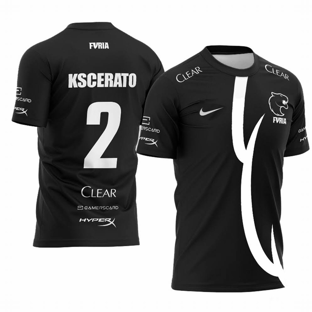 Cs : Go FURIA ESL One : Jogo De Colônia Camiseta Esportes Equipe KSCERATO Nome ID Personalizado