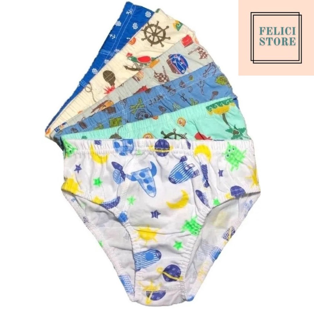 Kit com 10 Cuecas infantil menino slip 100 % algodão com forro dia a dia