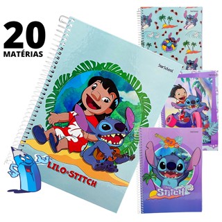 CADERNO LILO E STITCH 20 MATERIAS 320 FOLHAS