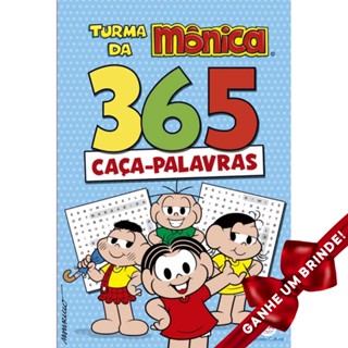 Livro Turma da Mônica - 365 Caça-palavras Crianças Filhos Infantil Desenho História Brincar Pintar Colorir Passatempos