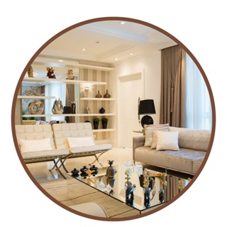 Espelho Redondo Decorativo Sem Alça Premium Fabricação Própria [Pronta Entrega] em Oferta na Shopee