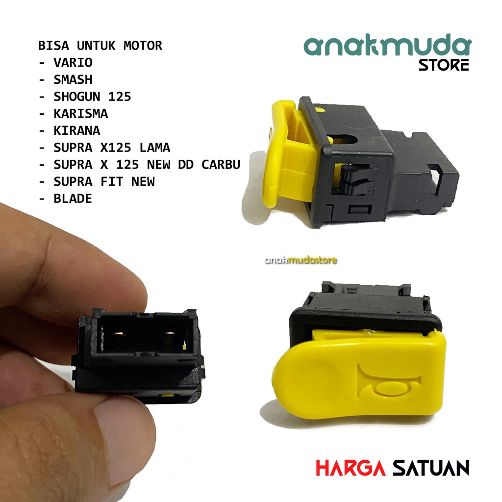 TOMBOL Botão Interruptor De Buzina Amarela UNIVERSAL Para Supra X 125 vario fit Nova karisma X Lâmina shogun smash Motoc