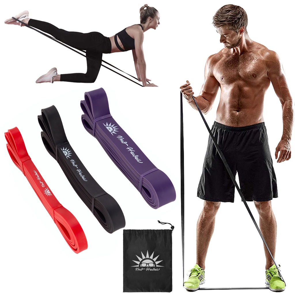 Kit 3 Super Band Elástico Borracha Crossfit Extra Forte Faixas de Resistência