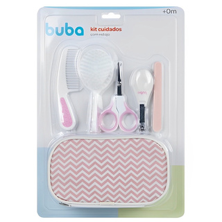 Kit Higiênico De Cuidados Com O Bebê Acompanha Estojo Rosa 7286 - Buba em Oferta na Shopee