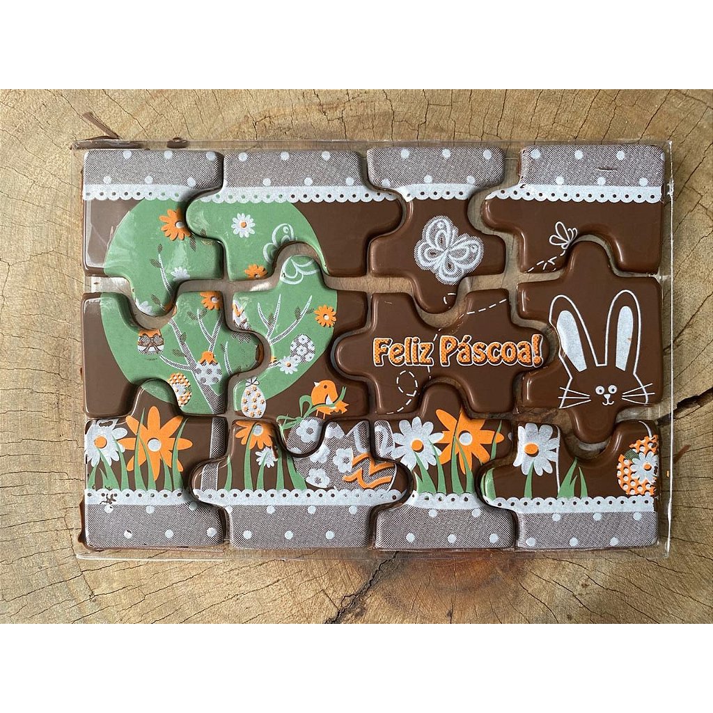 Blister Decorado de Páscoa com Transfer para Chocolate Quebra Cabeça BLP0117 Stalden Rizzo Confeitaria em Oferta na Shopee