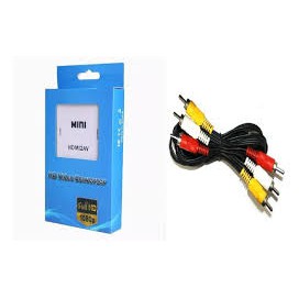 Kit Adaptador Conversor Hdmi P/ 3 Rca Audio + Cabo Rca X Rca