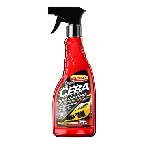 Cera Liquida Duplo Brilho Intenso Luxcar Silicone E Carnauba