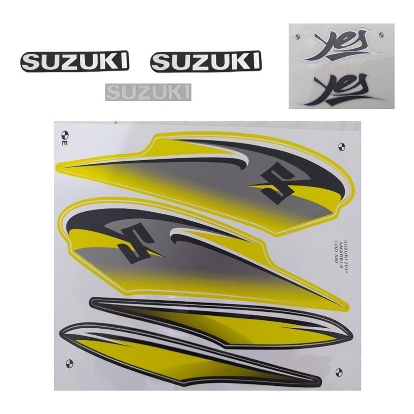 Adesivo Faixa Decalque Suzuki Yes 125 An Amarela 2011