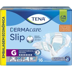 Fralda Geriátrica Tena Dermacare Slip Ultra G com 16 unidades