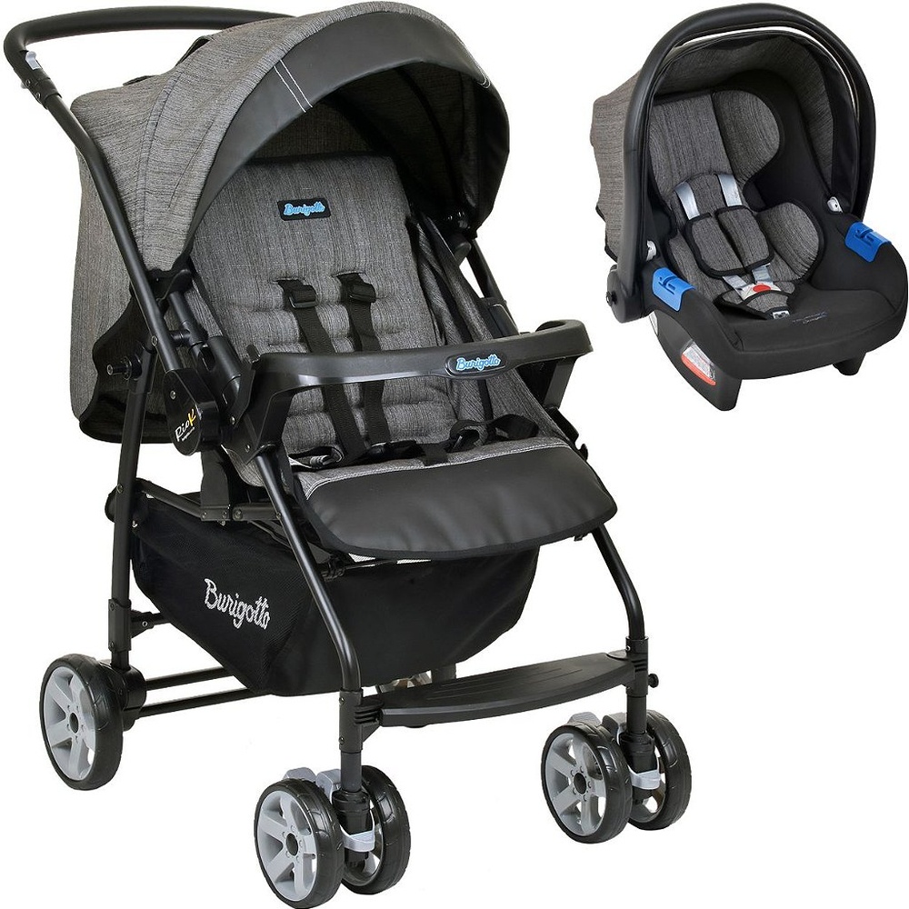 Carrinho de Bebe Burigotto Rio K com Bebe Conforto Preto em Oferta na Shopee