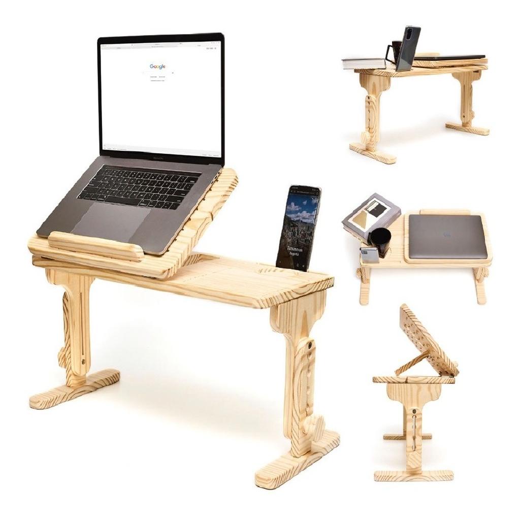 Mesinha Para Notebook Ajustável Com Apoio de Mouse Cama / Sofá