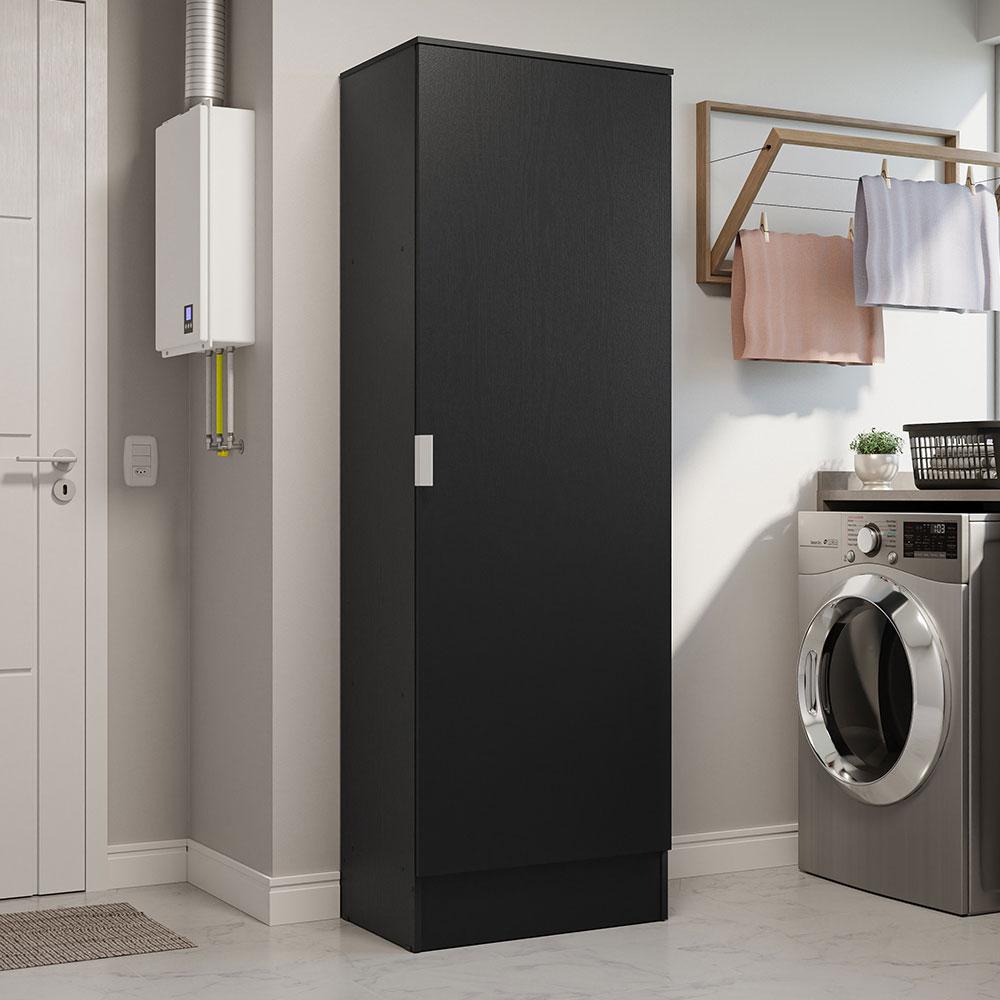 Armário Multiuso 60 cm 1 porta Preto Madesa - Home & Living