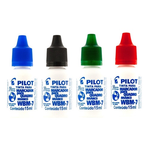 Kit 4 Cores Tinta Para Marcador Quadro Branco Wbm-7 - Pilot em Oferta na Shopee