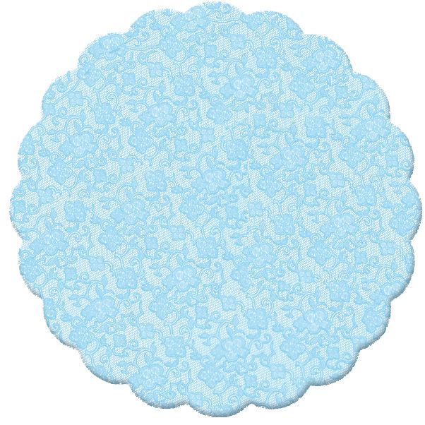 Fundo Rendado Redondo Azul Claro 7cm - 100 unidades - Cromus - Embalagens