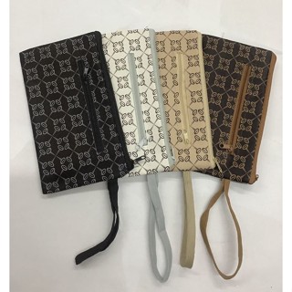 Nova carteira de mão feminina multifuncional com zíper duplo porta-moedas