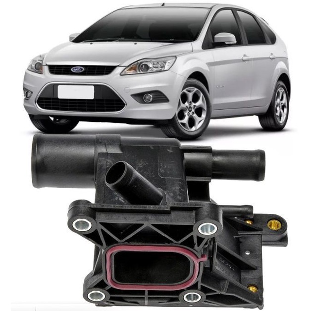 Carcaca da Valvula Termostatica Focus e Ecosport 2.0 16V Duratec Fusion 2.3 - sem Sensor