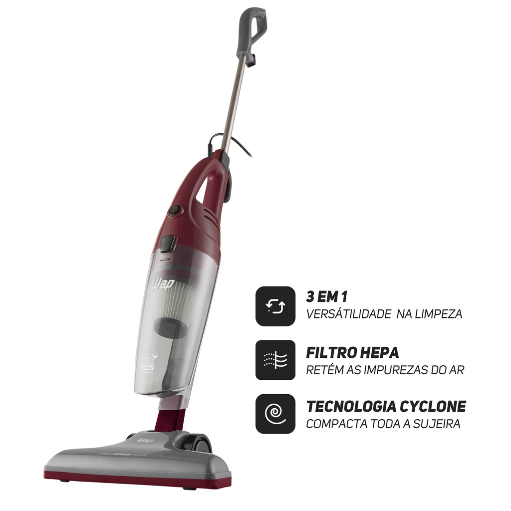 Aspirador de Pó Vertical WAP High Speed Plus 1350W
