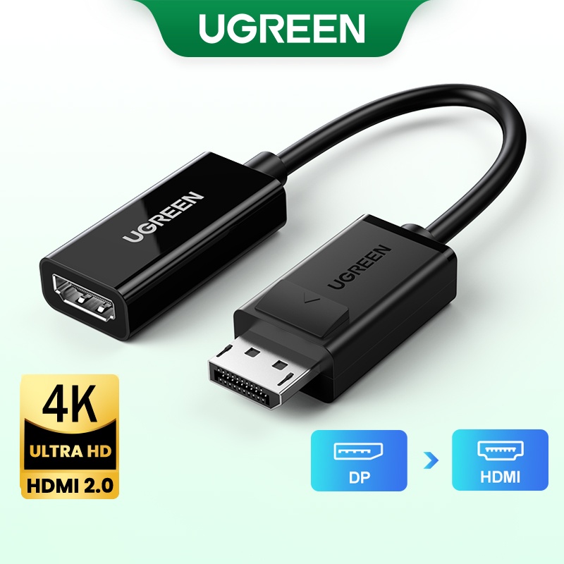 Adaptador De Cabo UGREEN 4K * 2K DisplayPort DP Para HDMI Projetor HP/Dell Laptop