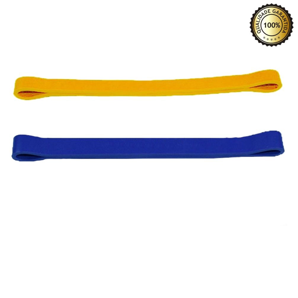 Kit Faixas de Resistência -  2 Super Mini Band Extensor Elástico Leve  Médio