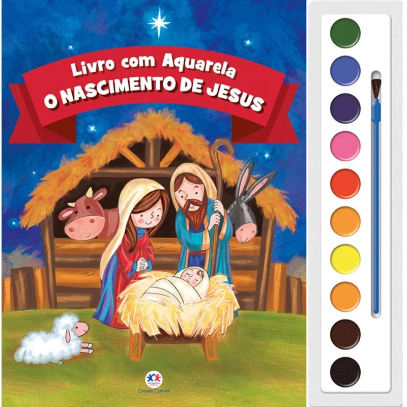 O Nascimento De Jesus - Livro Com Aquarela em Oferta na Shopee