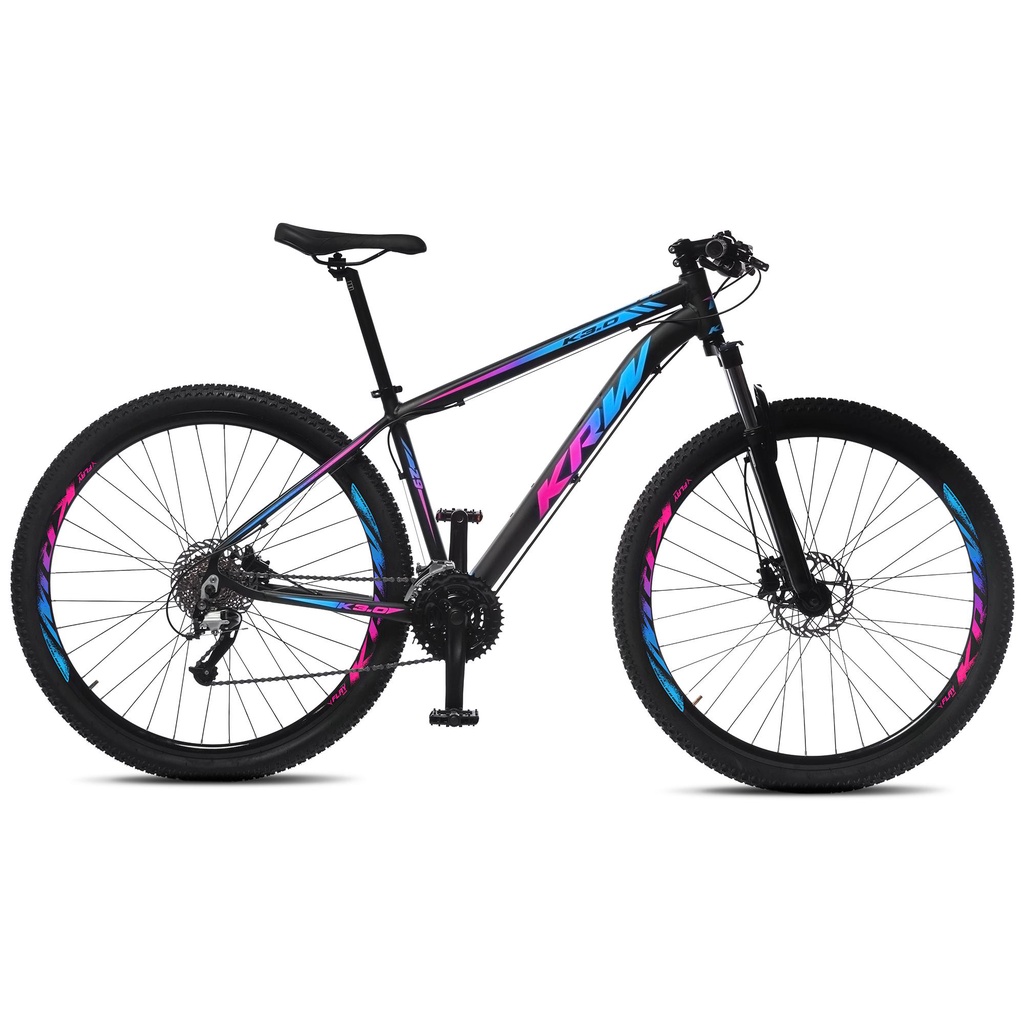 Bicicleta Aro 29 KRW Alumínio 27 Vel Shimano Acera Freio Hidráulico com Trava S30 em Oferta na Shopee