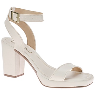 Sandália Feminina Meia Pata Salto Bloco Grosso Alto Gáspea em Oferta na Shopee