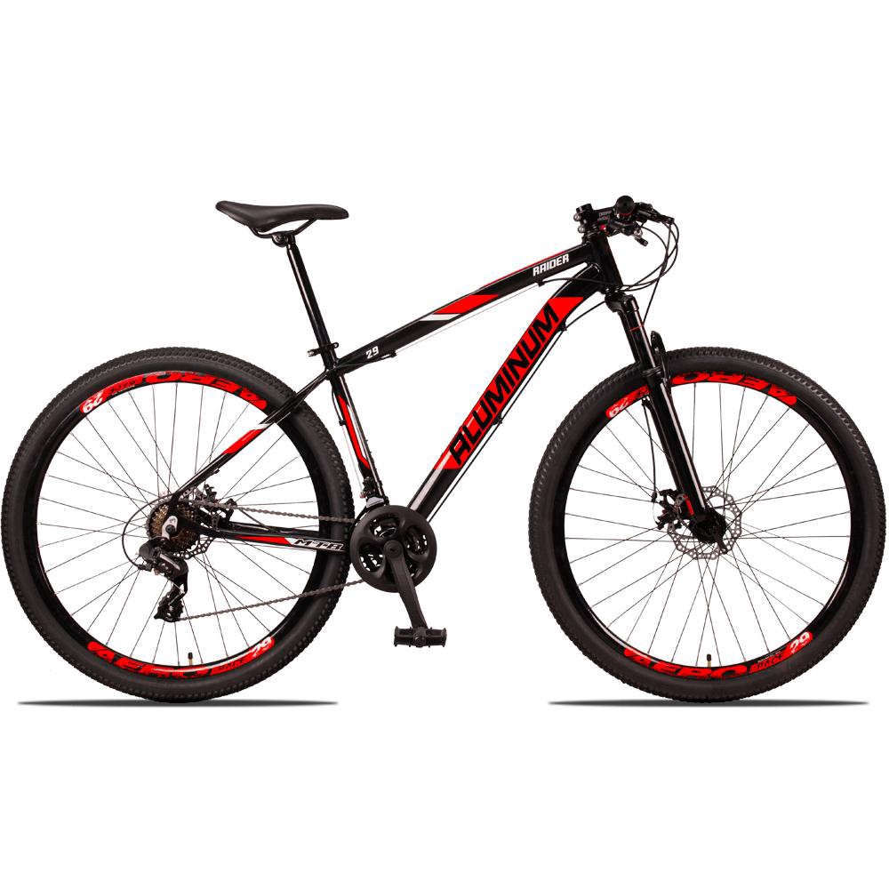 Bicicleta 29 Aluminum Raider 24 Marchas Index Freio a Disco